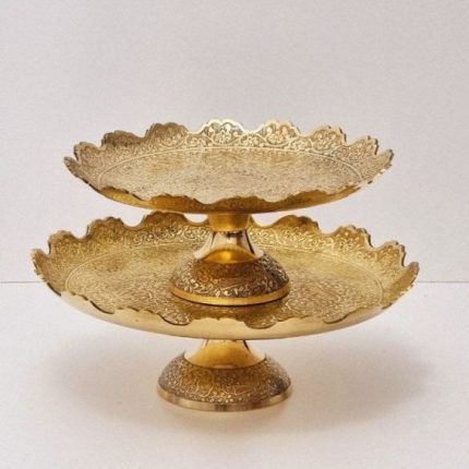 شیرینی خوری برنزی هندی طرح قلعه طاووس