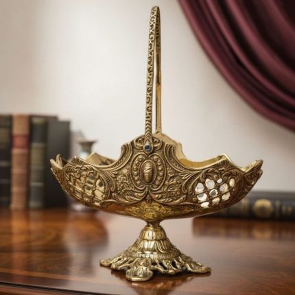 کشکول تمام برنزی سایز بزرگ دسته دار