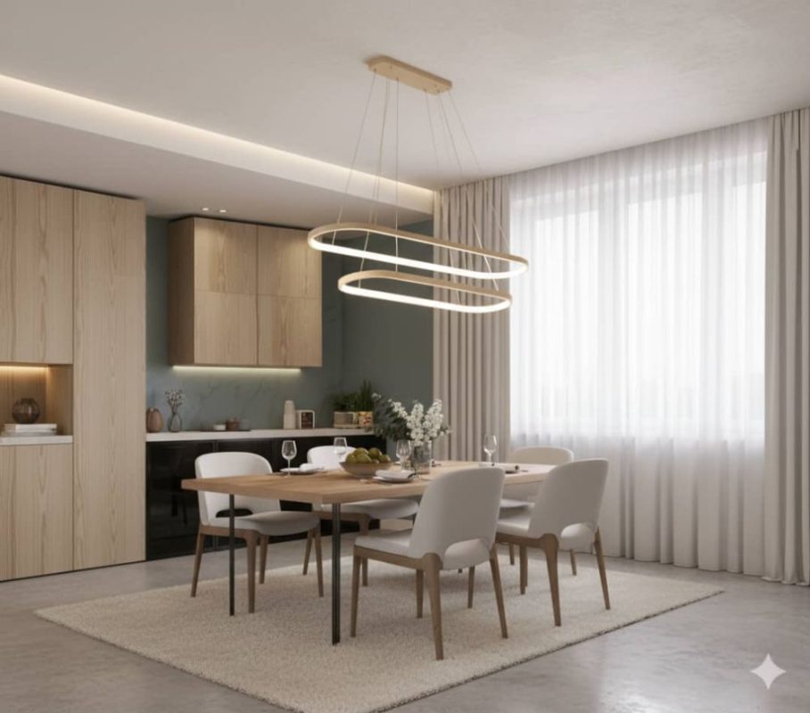 خرید لوستر مدرن بیضی 2 طبقه