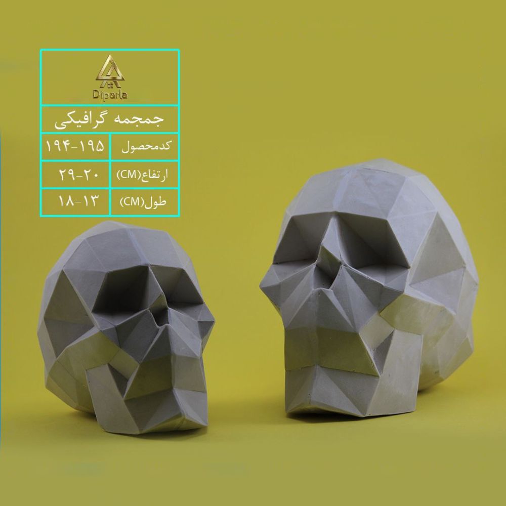 66.jpg سردیس جمجمه اوریگامی - Image 1